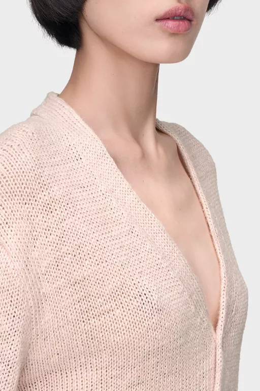 Gardening hemp knit cardigan - Cardigan