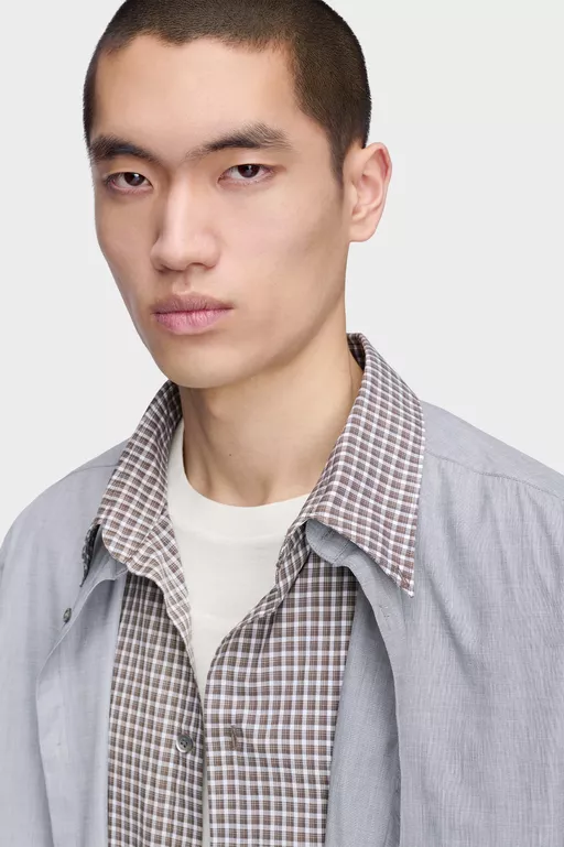 Double Layer Cotton Shirt - Long-sleeved Shirt