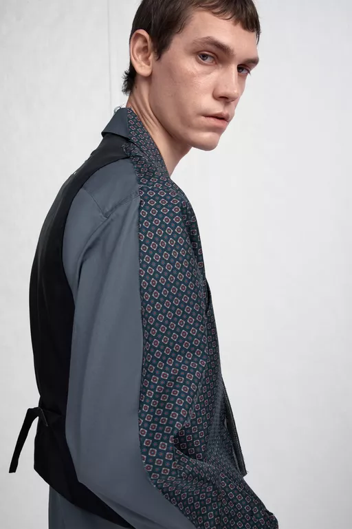 Assemblage Silk Print Shirt - Long-sleeved Shirt