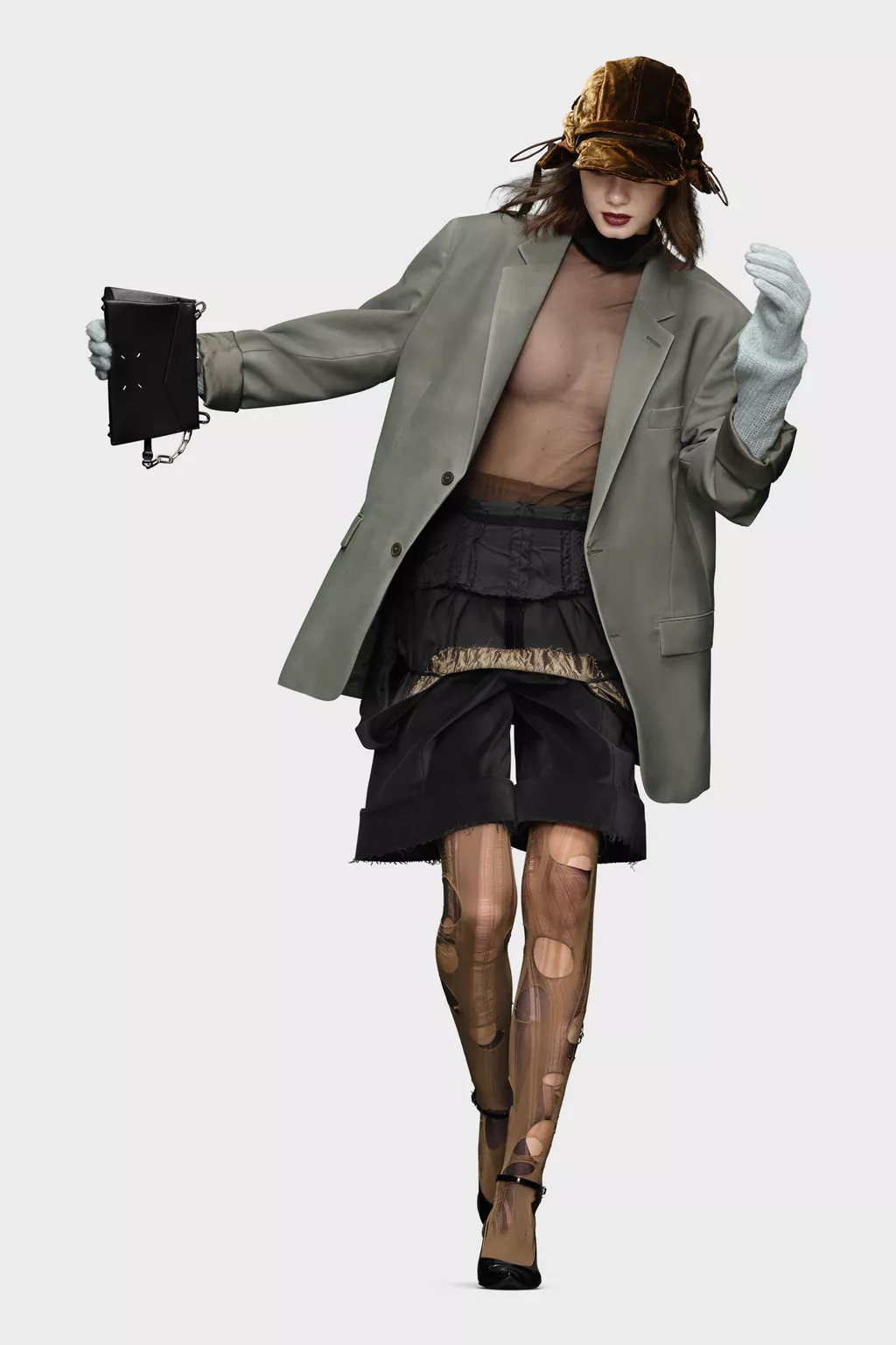 Grey Mohair wool blazer | Maison Margiela Official