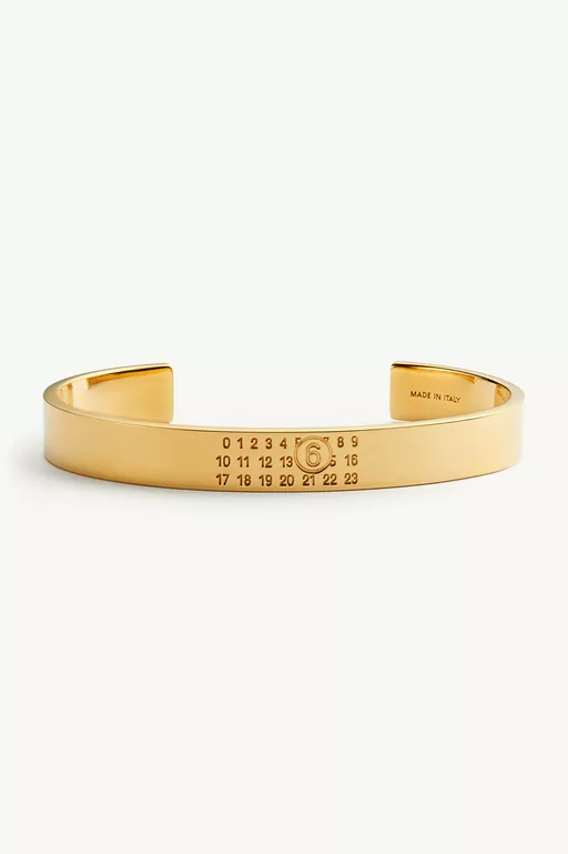 Numeric Minimal Signature Cuff Bracelet