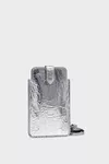 Silver - Broken mirror phone pouch