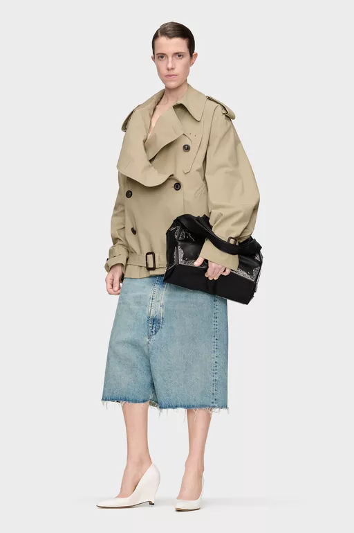 Folded Collar Cotton Caban - Jackets