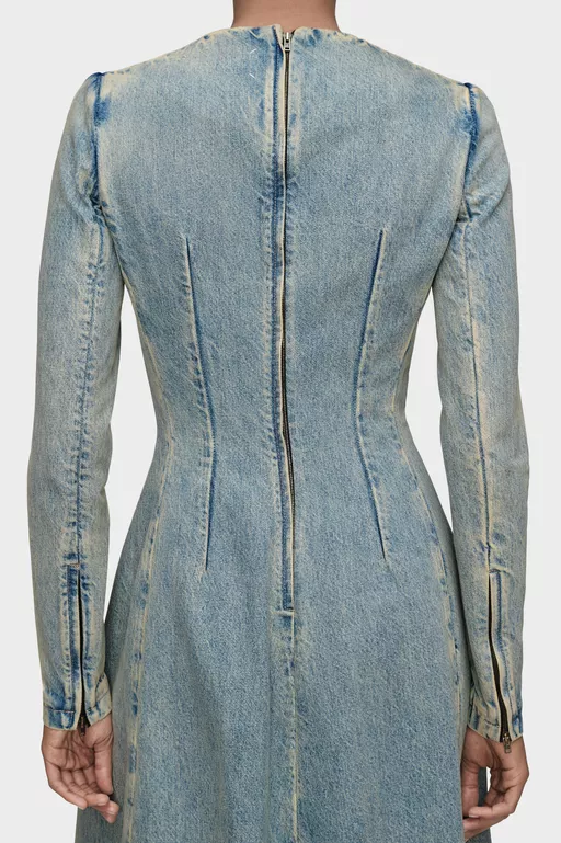 Denim Midi Dress - Midi Dress