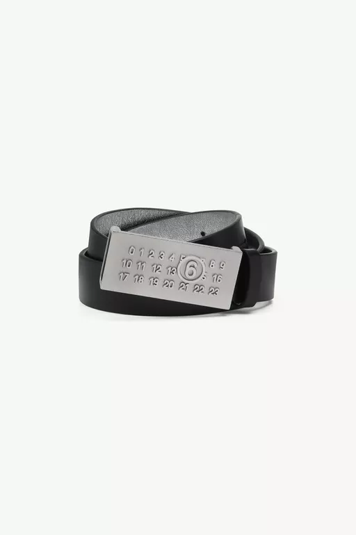 Numeric buckle leather belt - Belts