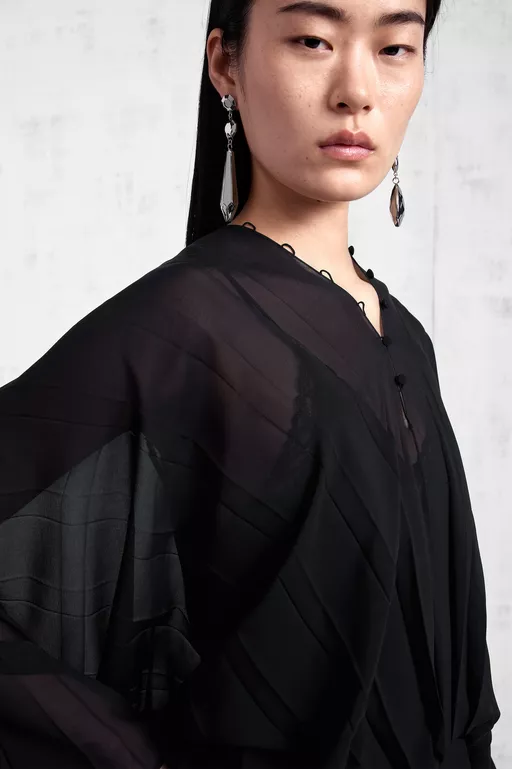 Pleated Kaftan Maxi Dress - Maxi Dress