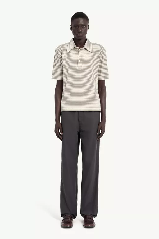 Striped Jersey Polo Shirt - Polos