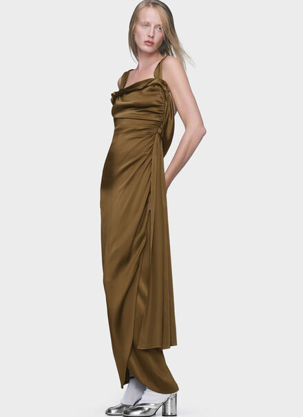 Silk satin maxi dress