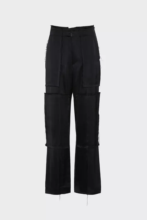 Satinhose mit Patchwork