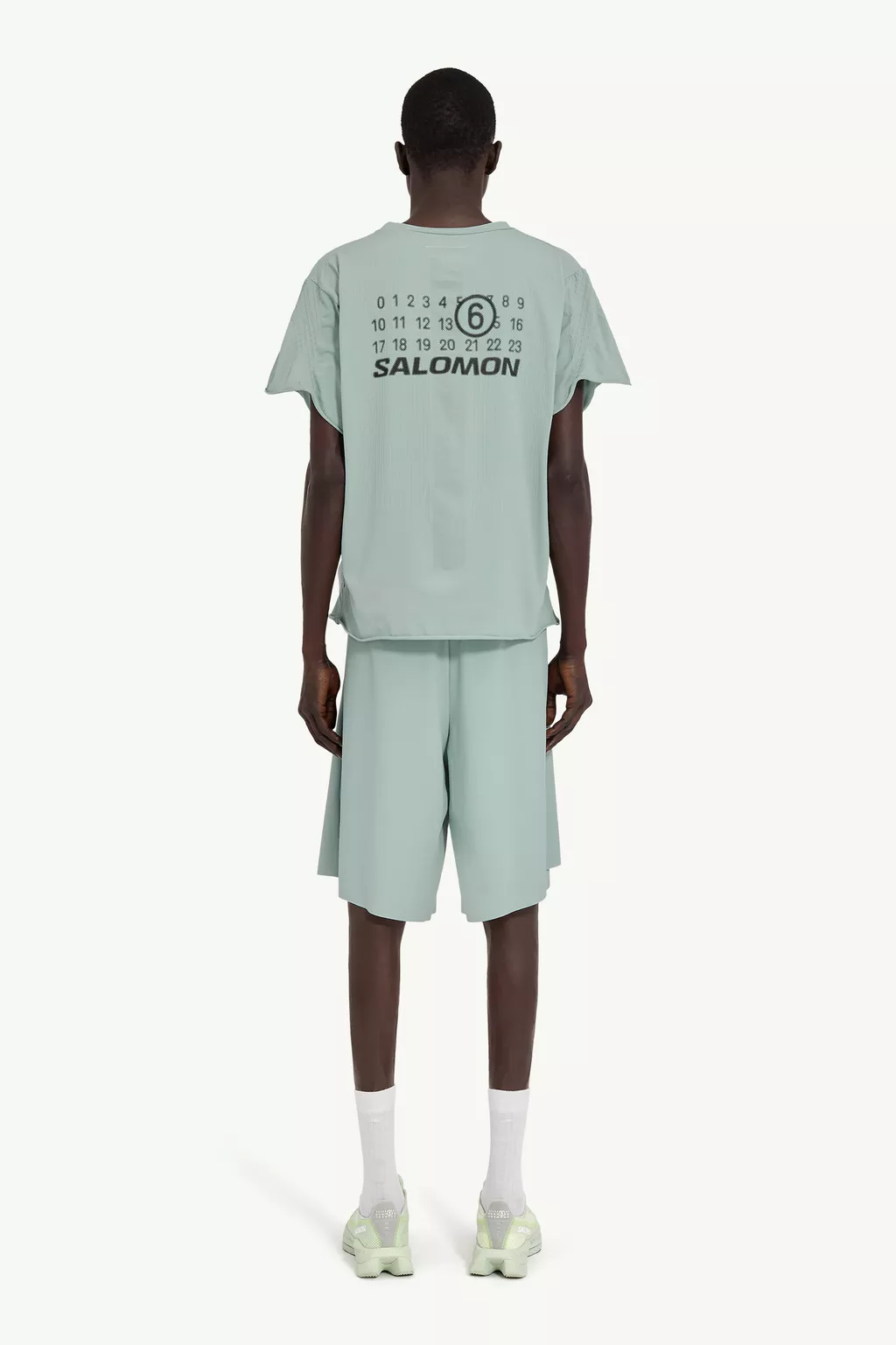 新品 L 25ss マルジェラ mm6 salomonコラボTシャツ 19011 Light Blue Seamless Crewneck T-Shirt | Maison Margiela