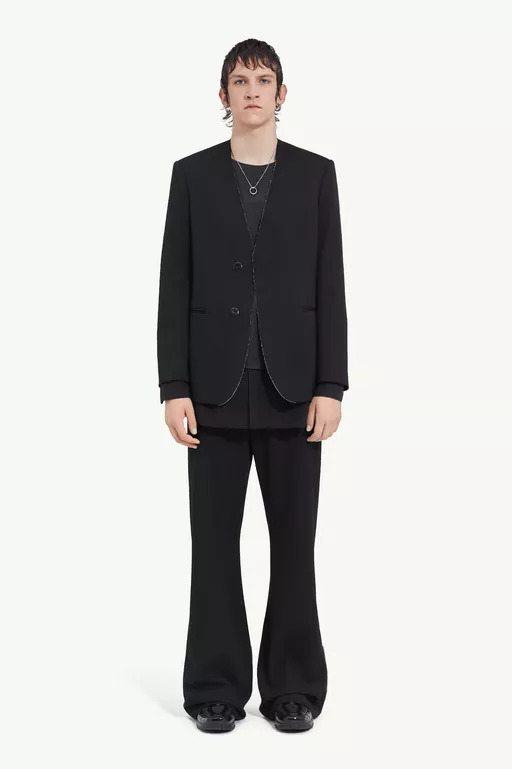 Collarless suit jacket - Jackets