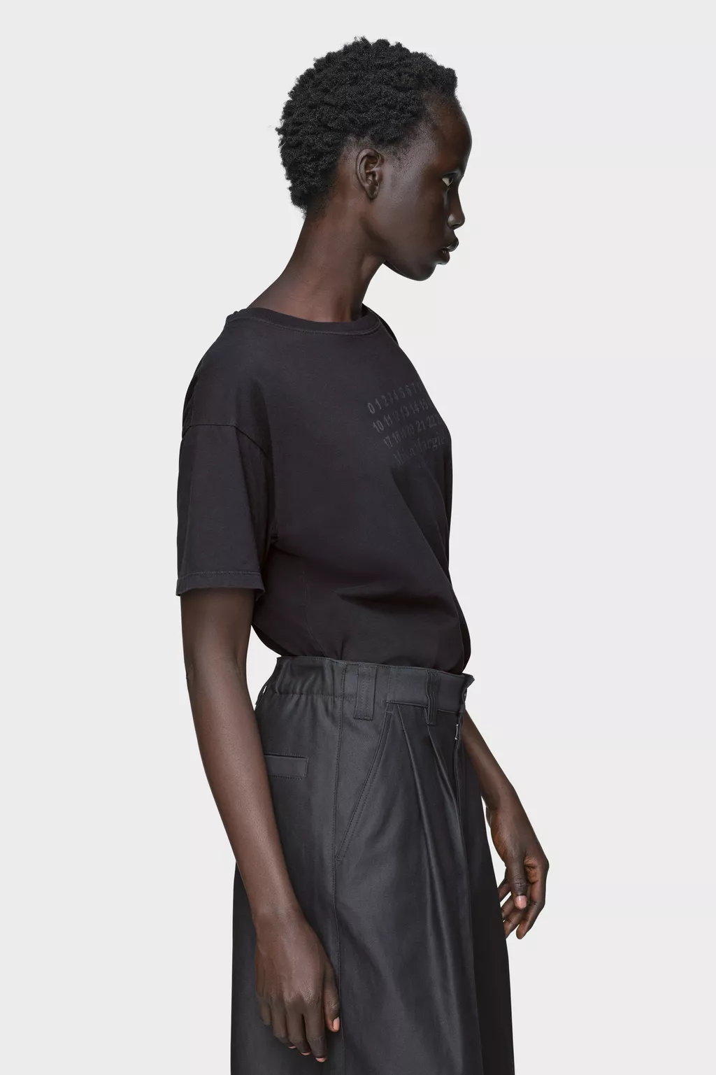 Black Numeric cotton jersey t-shirt | Maison Margiela Official