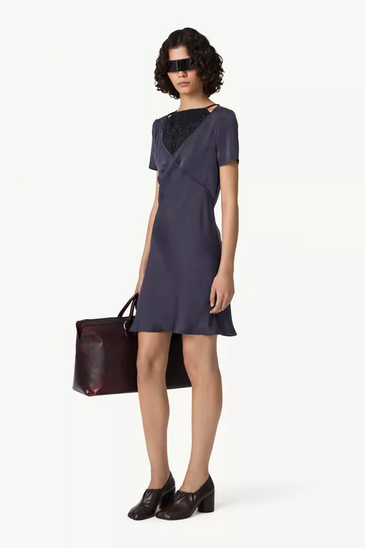 Double layer lining-look slip dress - Mini Dress