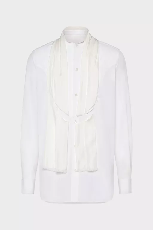 Scarf Tailored Shirt - Shirts
