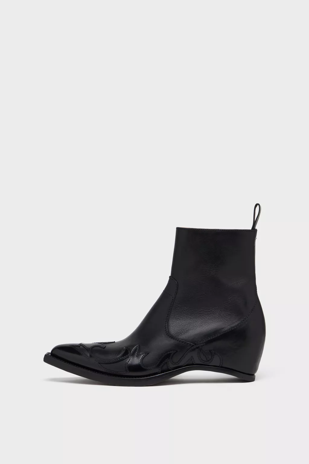 Black Heel-Less Western Flame Boot | Maison Margiela Official