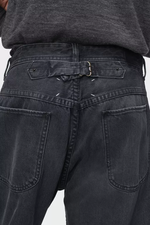 Straight-leg cropped jeans - Denim