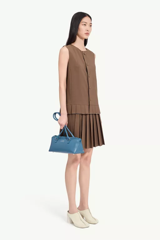 Pleated wool blend sleeveless top - Tops