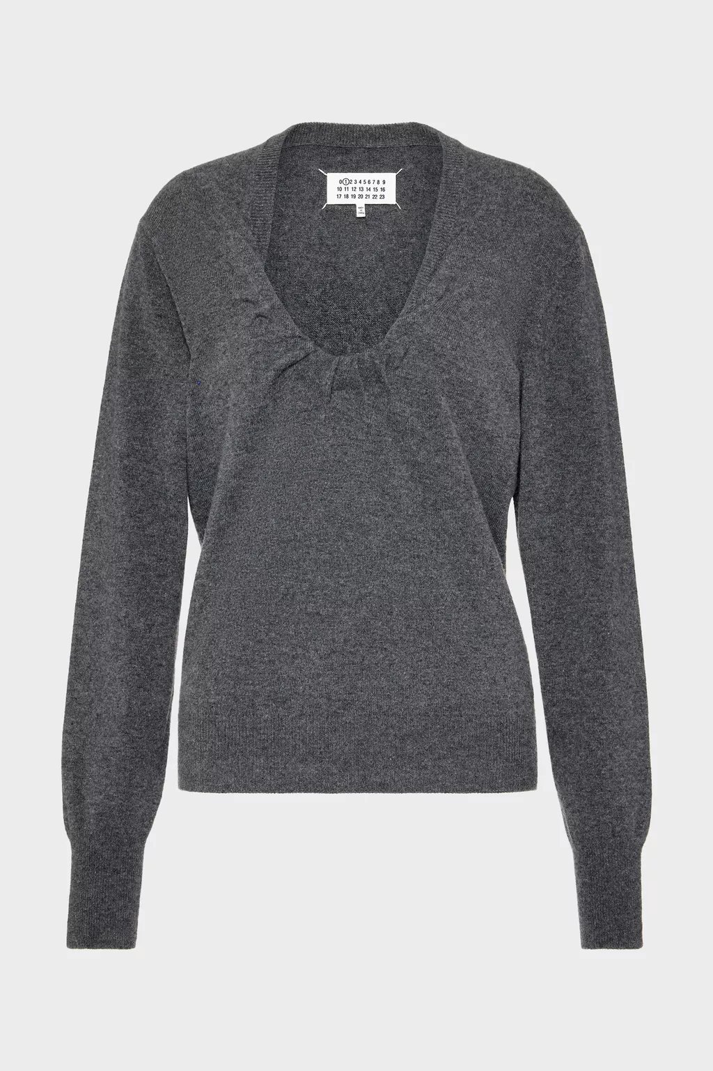 Grey Twisted Knit Crewneck Sweater | Maison Margiela Official