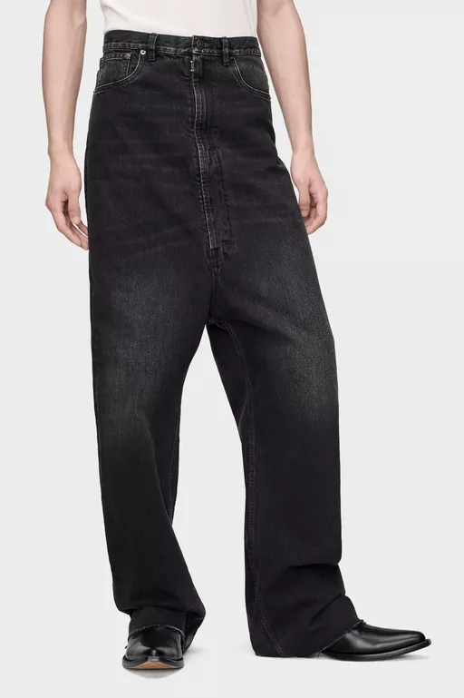 Dropped-Rise Jeans - Denim
