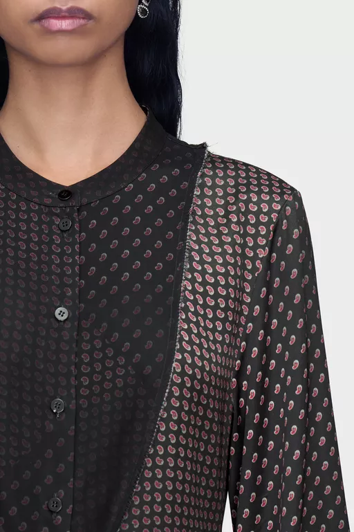 Printed Midi Shirt Dress - Midi Dress