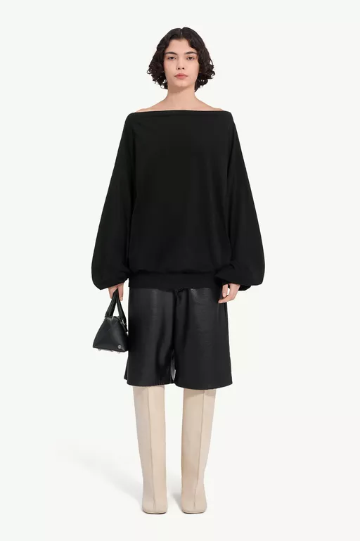 ロングスリーブ アシンメトリートップ - トップス
