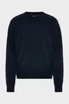 Navy Blau - Pullover aus Schurwolle mit Rundhalsausschnitt