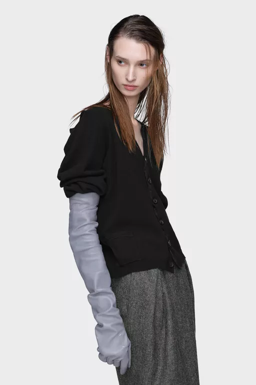 Wool v-neck cardigan - Cardigan