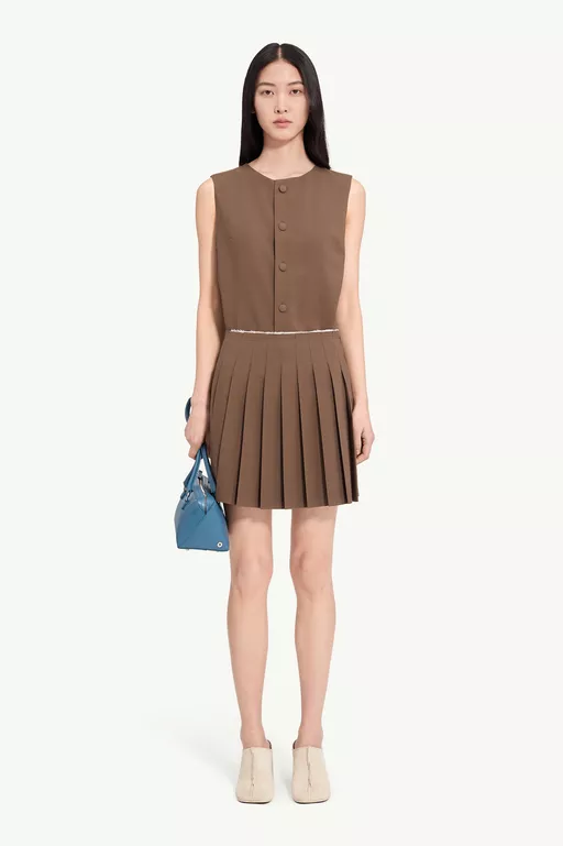 Wool blend mini skirt - Mini Skirt