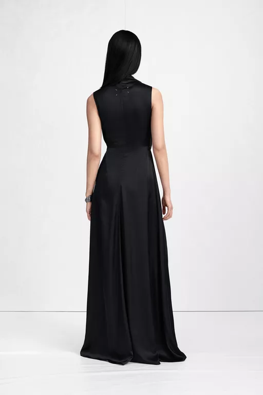 Cowl-Neck Satin Maxi Dress - Maxi Dress