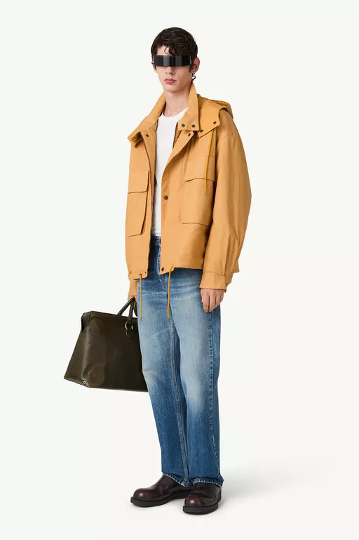 Coated cotton hooded jacket - Jackets