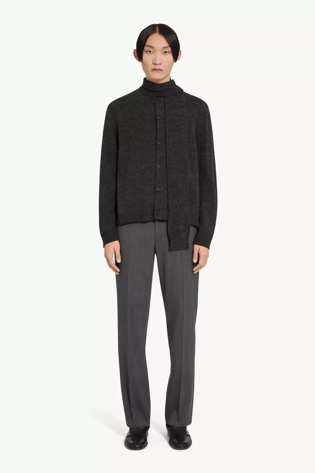 Gray Scarf knit cardigan | MM6 Official