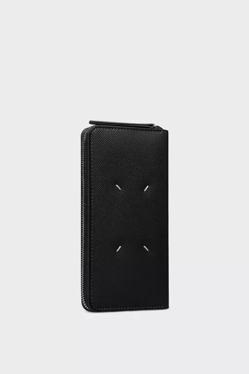 Four stitches zip-around wallet