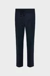 Navy Blue - Tailored Virgin Wool Trousers