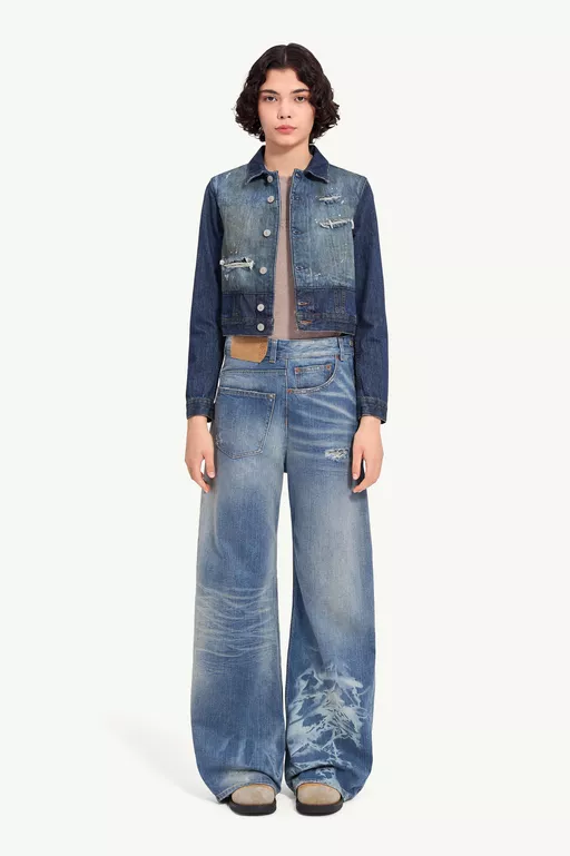 Cropped denim jacket - Jackets
