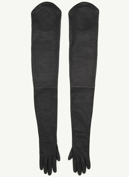 Long leather gloves