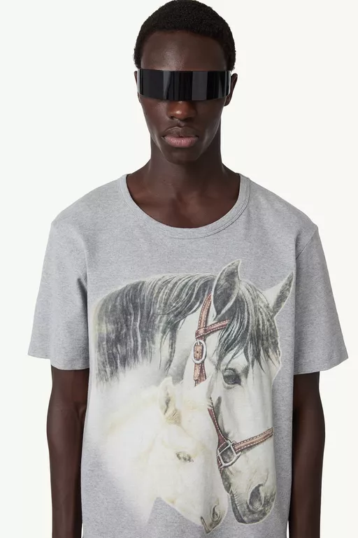 Horse portrait print t-shirt - T-shirts