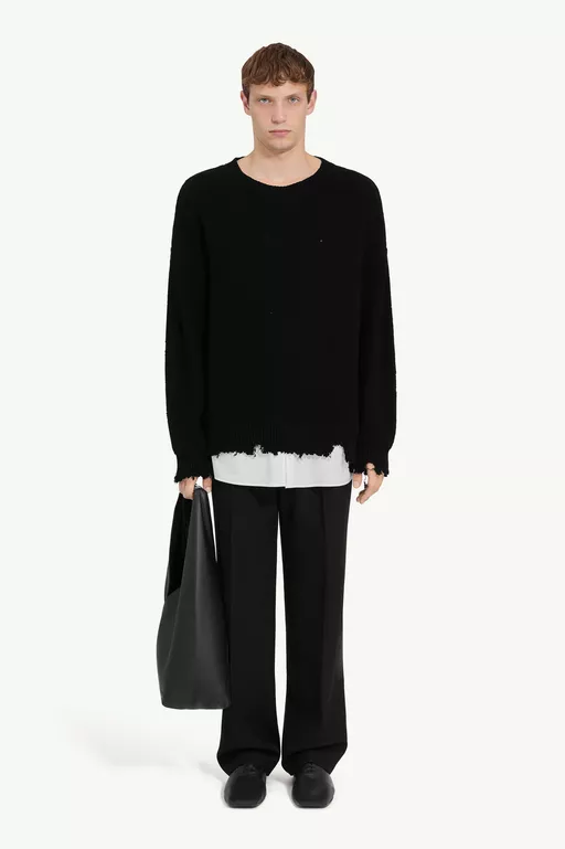 Distressed hem sweater - Knitwear