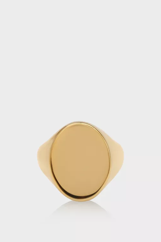 Anello chevalier ovale