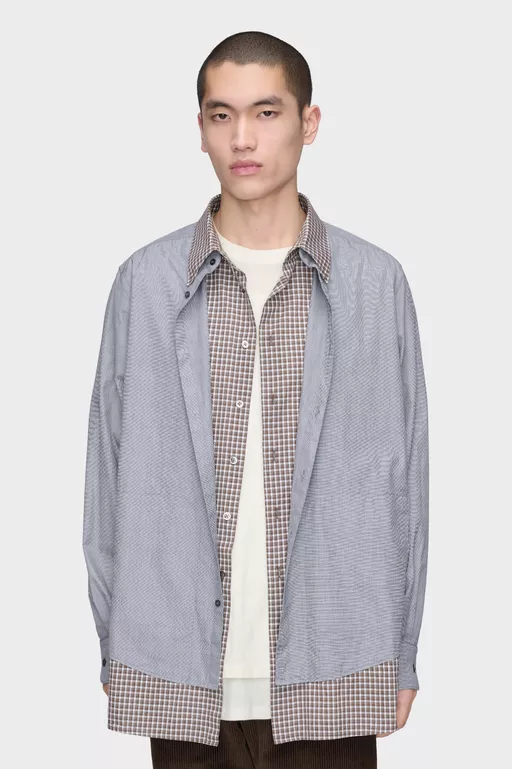 Double Layer Cotton Shirt - Long-sleeved Shirt