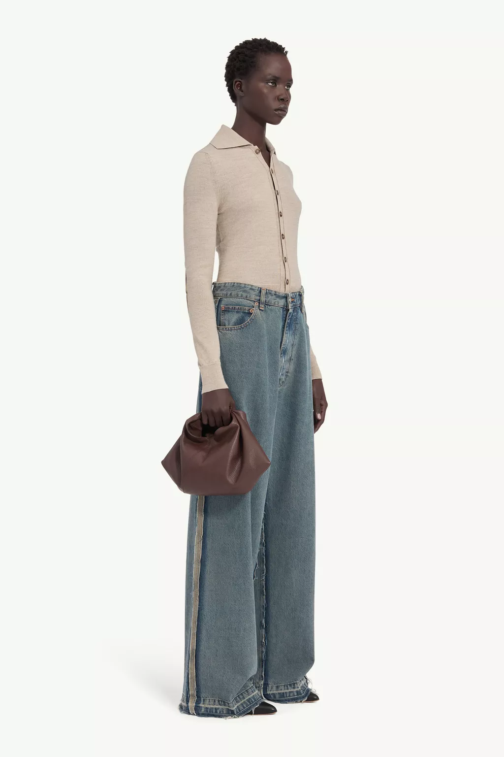 Gray Wide-leg jeans | MM6 Official