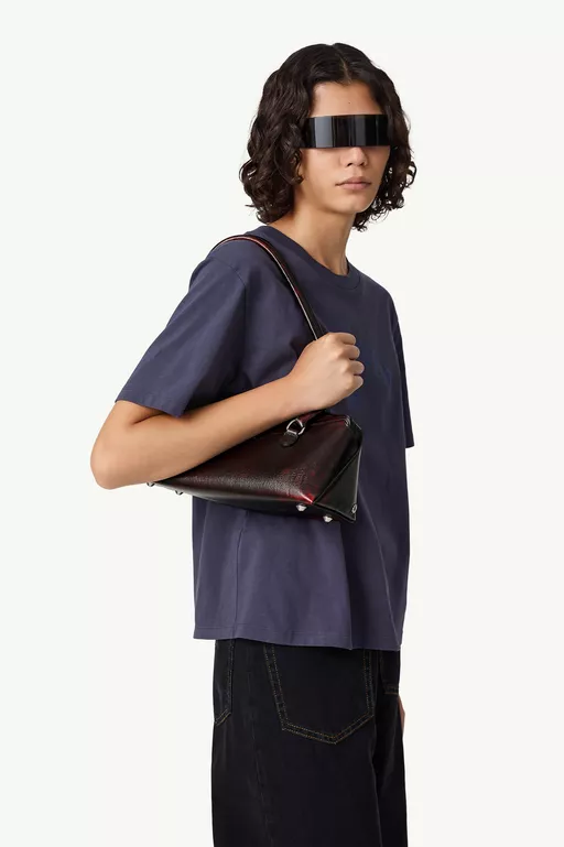 Bauletto Shoulder Bag Medium crackled leather - Shoulder Bags