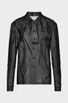 Grey and off white - Bonded Crease Long-Sleeve Shirt