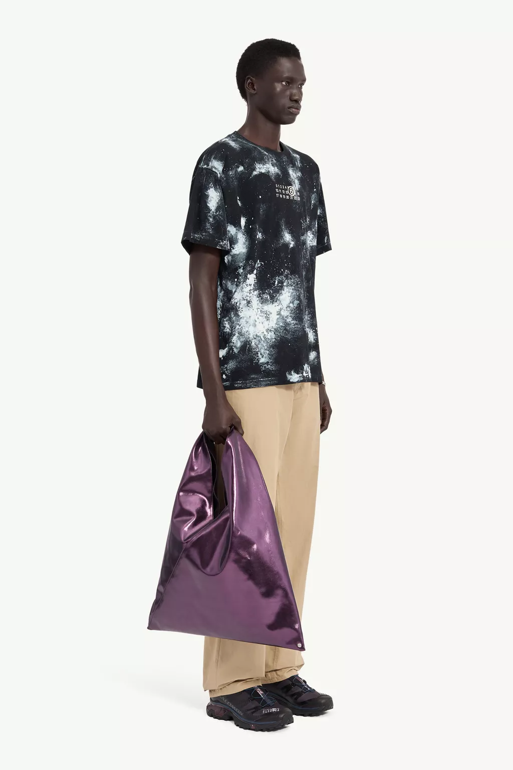 Black Paint Jersey T-Shirt | MM6 Official