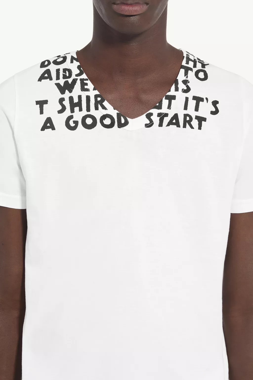 MM6 Maison Margiela Vネック Tシャツ ホワイト S SH2GC0022_M20115_100_D.webp?sw