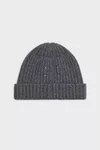 Dark grey - Virgin wool ribbed beanie