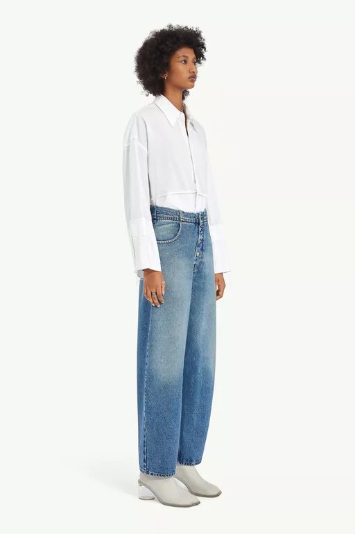 Light Blue Denim Trousers - Denim