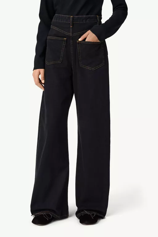 Wide-leg denim jeans - Denim