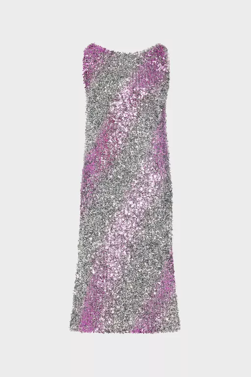 Foil Knit Midi Dress - Midi Dress