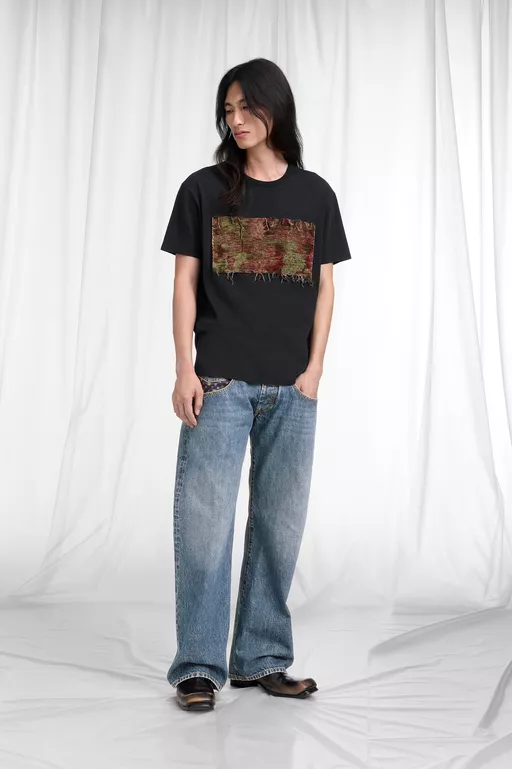 T-Shirt aus Baumwolle mit Tapestry Aufn&auml;her - T-Shirts