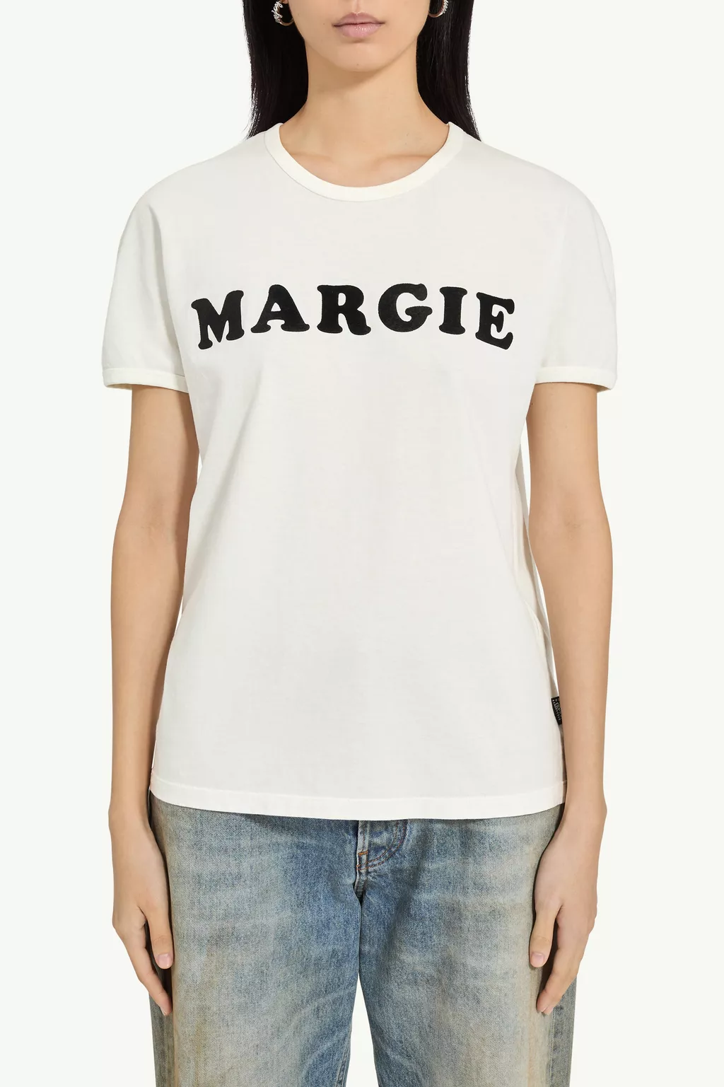 White Vintage Jersey T-Shirt | MM6 Official